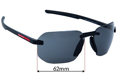Prada SPS09W Lentilles de Remplacement 62mm wide 