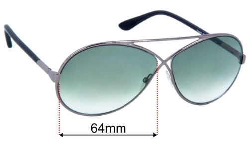 Tom Ford Georgette TF154 Replacement Lenses 64mm wide 