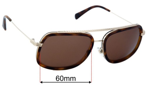 Sunglass Fix Replacement Lenses for Versace MOD 2173 - 60mm Wide 