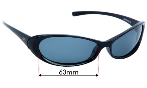Sunglass Fix Replacement Lenses for Mako Siren 9432 - 63mm Wide Mako Siren 9432 Replacement Lenses 63mm wide