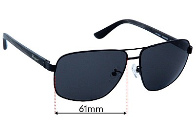 Salvatore Ferragamo SF122SAP Lentes de Repuesto 61mm wide 