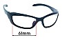 Sunglass Fix Replacement Lenses for Blue V  Unknown - 61mm Wide 