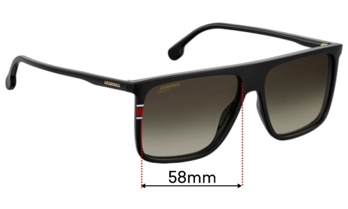 Carrera 172/S Lentilles de Remplacement 58mm wide 