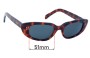 Sunglass Fix Replacement Lenses for Celine CL 40095U - 51mm Wide 