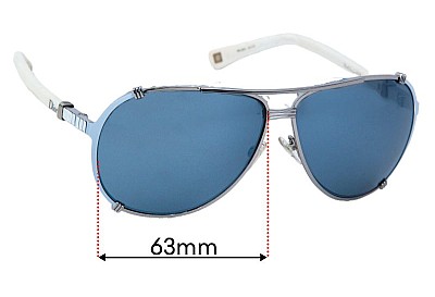 Christian Dior Chicago 2 Replacement Lenses 63mm wide 