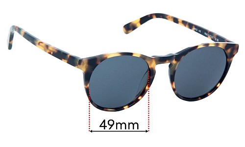 Sunglass Fix Ersatzgläser für Finlay Percy - 49mm Wide Finlay Percy Ersatzlinsen 49mm wide