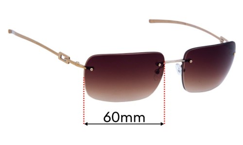 Gucci GG1780/S Replacement Lenses 60mm wide 