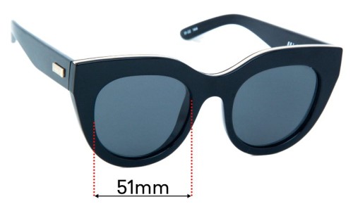 Sunglass Fix Replacement Lenses for Le Specs Air Heart - 51mm Wide Le Specs Air Heart Replacement Lenses 51mm wide