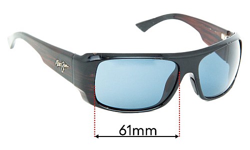 Maui Jim MJ283 Five Caves  Lentes de Repuesto 61mm wide 