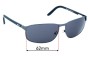 Sunglass Fix Replacement Lenses for Morrissey Benson - 62mm Wide 