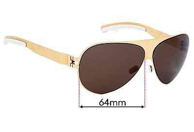 Mykita and Bernhard Willhelm Franz Replacement Lenses 64mm wide 