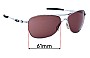 Sunglass Fix Replacement Lenses for Oakley Crosshair 3 OO6014 - 61mm Wide 