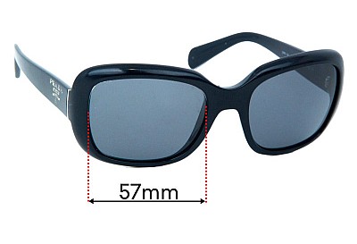 Prada SPR17P Lentilles de Remplacement 57mm wide 