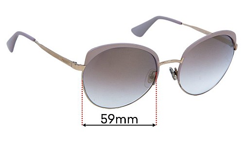 Prada SPR 54S Ersatzlinsen 59mm wide 