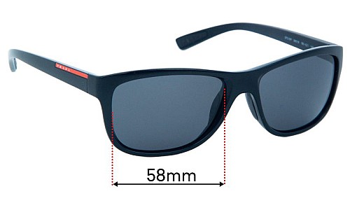 Prada SPS05P Replacement Lenses 58mm wide 