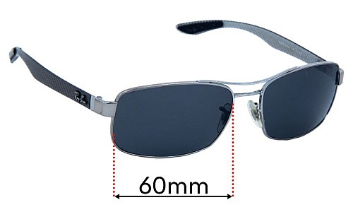 Ray Ban RAM5962AA Replacement Lenses 60mm wide 