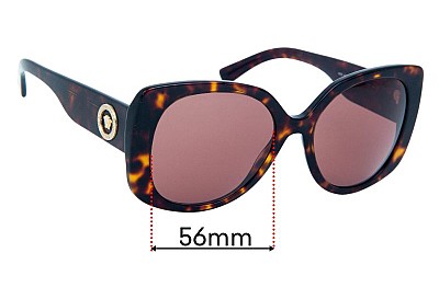 Versace MOD 4387 Replacement Lenses 56mm wide 