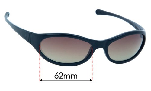 Sunglass Fix Lentes de Repuesto para Vuarnet Pouilloux 003 - 62mm Wide Vuarnet Pouilloux 003 Lentes de Repuesto 62mm wide