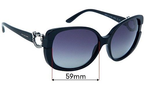 Bvlgari 8085-B Lentes de Repuesto 59mm wide 