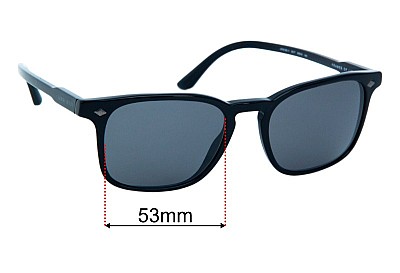 Giorgio Armani AR 8103V  Replacement Lenses 53mm wide 