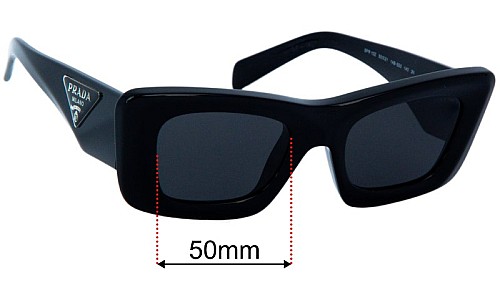 Prada SPR 13Z Replacement Sunglass Lenses - 50mm 
