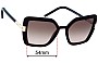 Sunglass Fix Replacement Lenses for Prada SPR09W  - 54mm Wide 