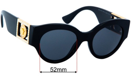 Versace MOD 4438-B Replacement Sunglass Lenses - 52mm 