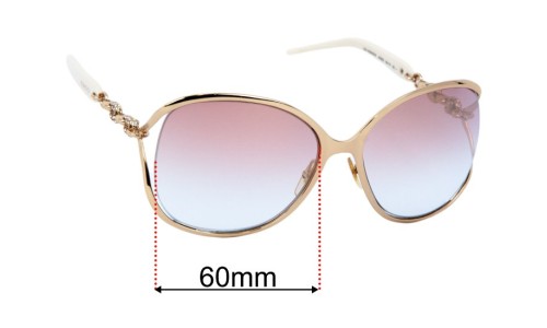 Replacement Lenses for Gucci GG4250/N/S - 60mm Wide Sunglass Fix Replacement Lenses for Gucci GG4250/N/S - 60mm Wide