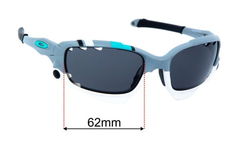 Sunglass Fix Lentilles de Remplacement pour Oakley Racing Jacket OO9171 - 62mm Wide Oakley Racing Jacket OO9171 Lentilles de Remplacement 62mm wide