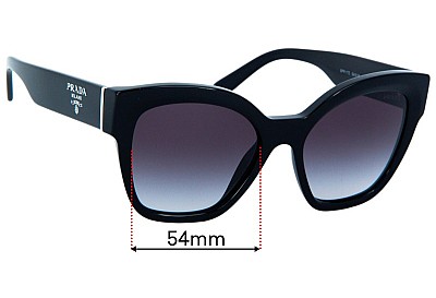 Prada SPR17Z Replacement Lenses 54mm wide 