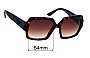 Sunglass Fix Replacement Lenses for Prada SPR21X - 54mm Wide 