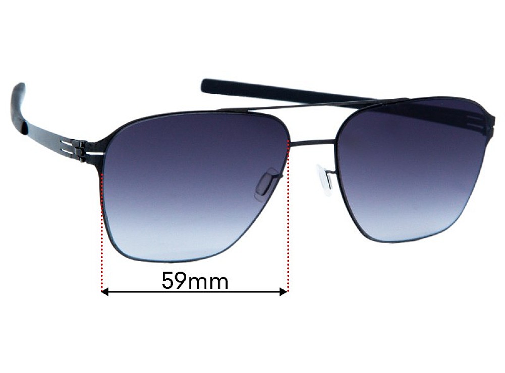 Sunglass Fix Lentes de Repuesto para IC! Berlin Jonathan I. Large - 59mm Wide Sunglass Fix Lentes de Repuesto para IC! Berlin Jonathan I. Large - 59mm Wide