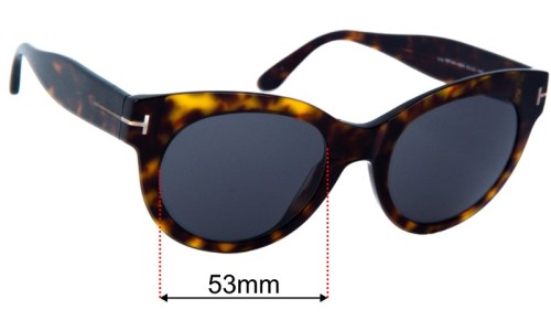 Tom Ford Lou TF741 Lentes de Repuesto 53mm wide 
