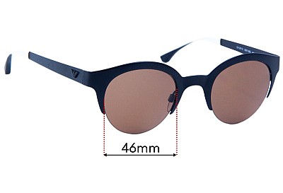 Emporio Armani EA2013 Replacement Lenses 46mm wide 