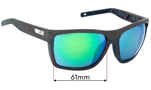 Costa Del Mar Pargo Replacement Sunglass Lenses - 61mm 