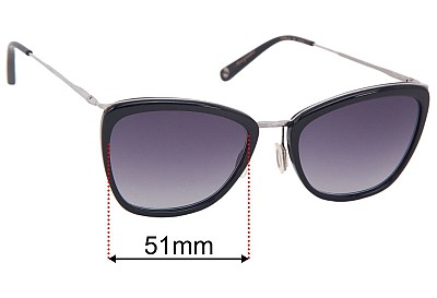 Garrett Leight Louella Ersatzlinsen 51mm wide 