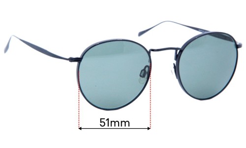 Maui Jim Nautilus MJ544 Replacement Lenses - 50mm Maui Jim Nautilus MJ544 Replacement Sunglass Lenses 50mm