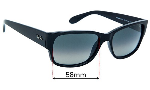 Ray Ban RB4388 Replacement Lenses 58mm wide 