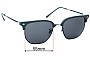 Sunglass Fix Lentes de Repuesto para Ray-Ban RB4416-F New Clubmaster - 55mm Wide 