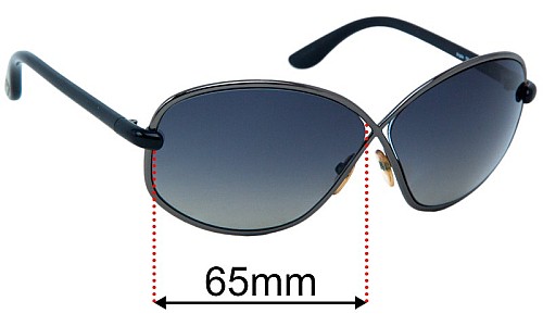 Sunglass Fix Replacement Lenses for Tom Ford Brigitte TF160 - 65mm Wide 
