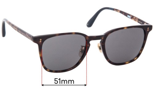 Toms Emerson Replacement Lenses - 51mm Toms Emerson Replacement Sunglass Lenses - 51mm