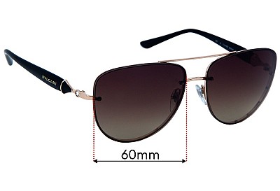 Bvlgari 6086-B Lentes de Repuesto 60mm wide 