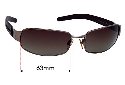 Emporio Armani 212-S Replacement Lenses 63mm wide 
