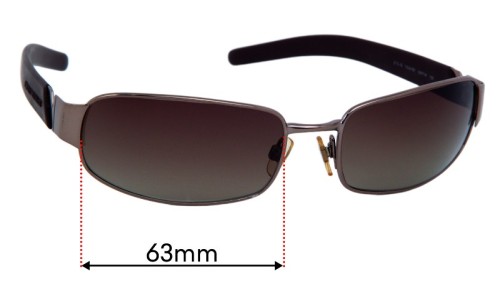 Sunglass Fix Replacement Lenses for Emporio Armani 212-S - 63mm Wide 