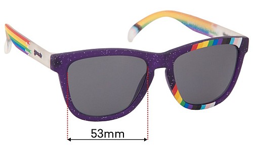 Sunglass Fix Replacement Lenses for Goodr The Gangs All Queer - 53mm Wide 