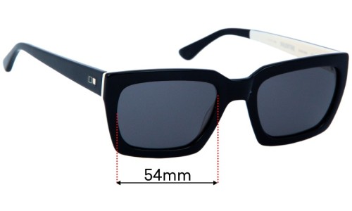 Sunglass Fix Replacement Lenses for Otis Valentine - 54mm Wide 