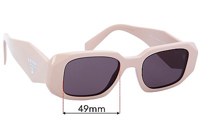 Prada SPR17W Replacement Lenses 49mm wide 