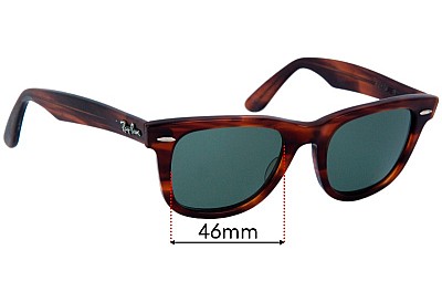 Ray-Ban B&L Wayfarer Replacement Lenses 46mm wide 