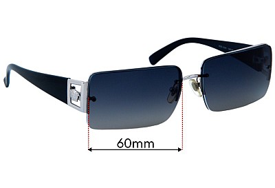 Versace MOD 2029 Replacement Lenses 60mm wide 