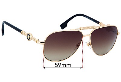 Versace MOD 2236 Replacement Lenses 59mm wide 